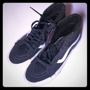 BRAND NEW VANS SK8-HI M8 W9.5 OVERWASHED BLK/WHT